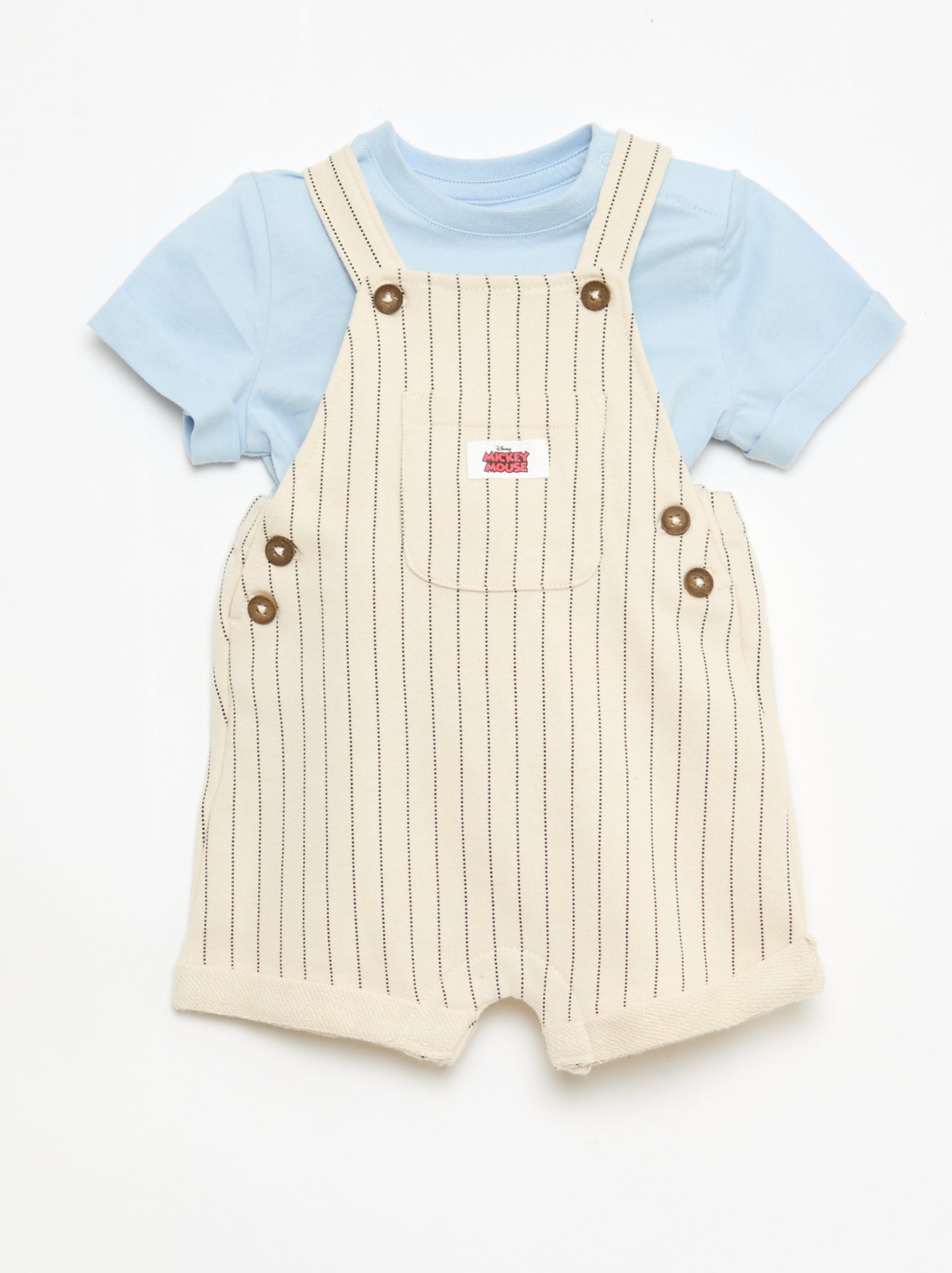 Conjunto t-shirt + jardineiras 'Disney' 'Mickey' - 2 peças