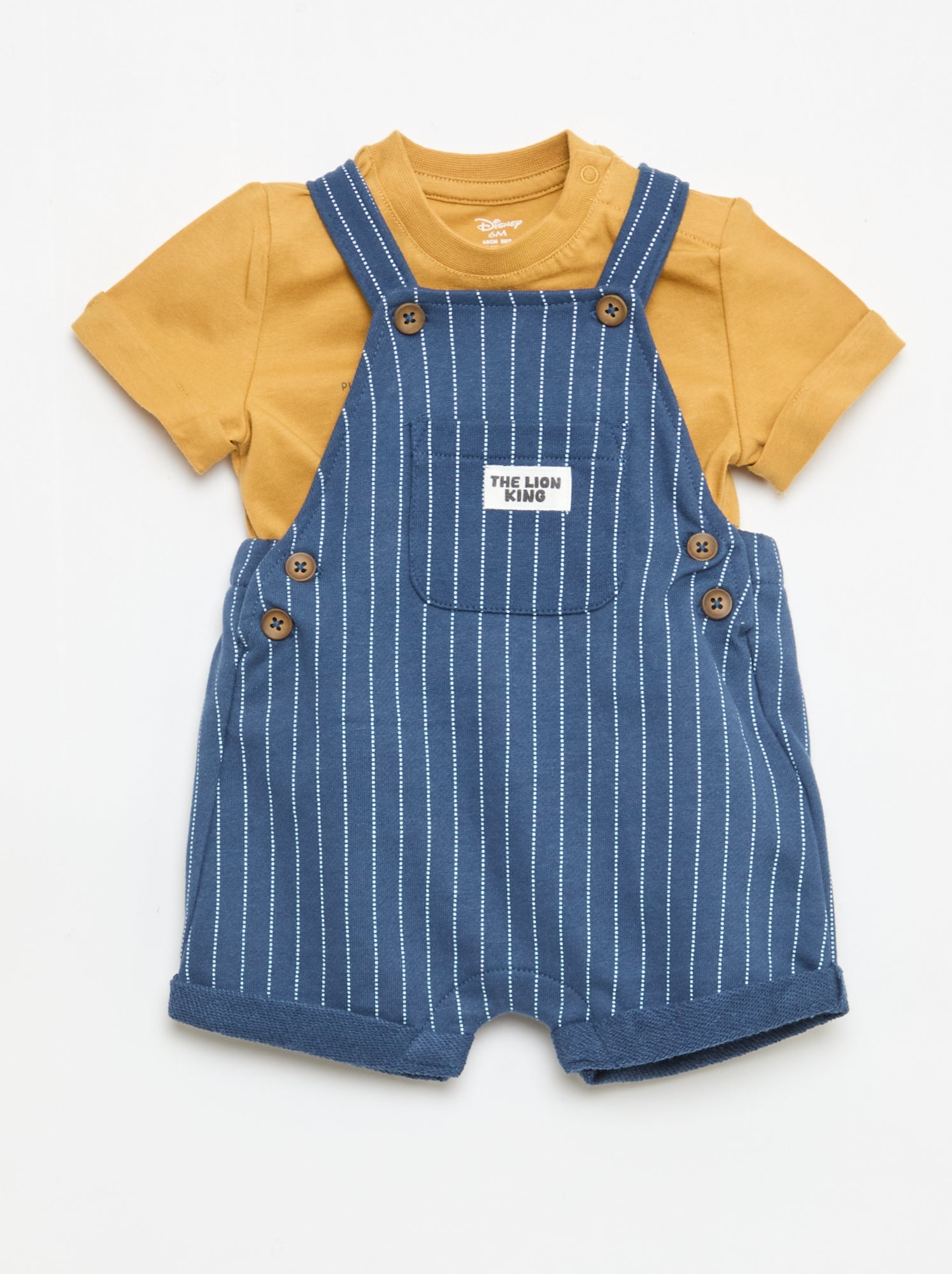 Conjunto t-shirt + jardineiras 'Disney' 'O Rei Leão' - 2 peças