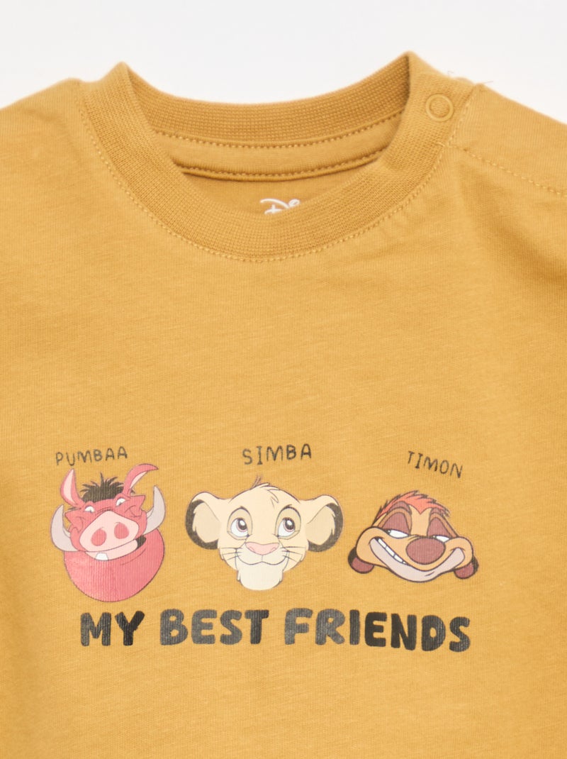 Conjunto t-shirt + jardineiras 'Disney' 'O Rei Leão' - 2 peças Amarelo - Kiabi