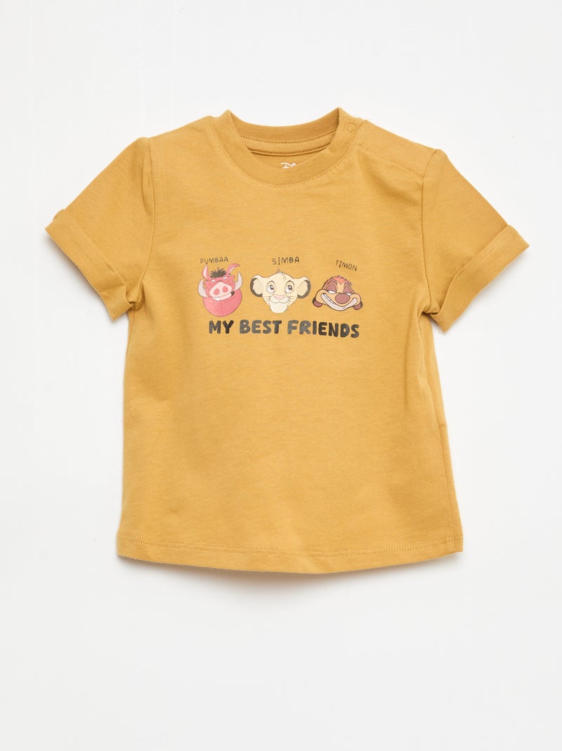 Conjunto t-shirt + jardineiras 'Disney' 'O Rei Leão' - 2 peças Amarelo - Kiabi