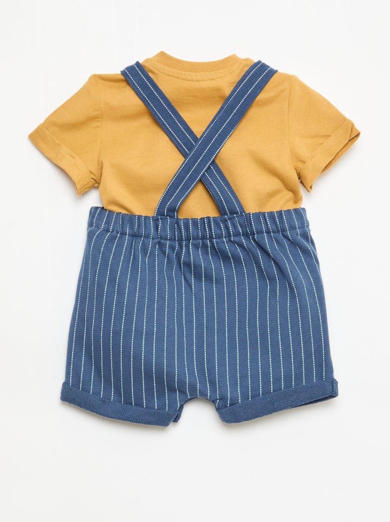 Conjunto t-shirt + jardineiras 'Disney' 'O Rei Leão' - 2 peças Amarelo - Kiabi