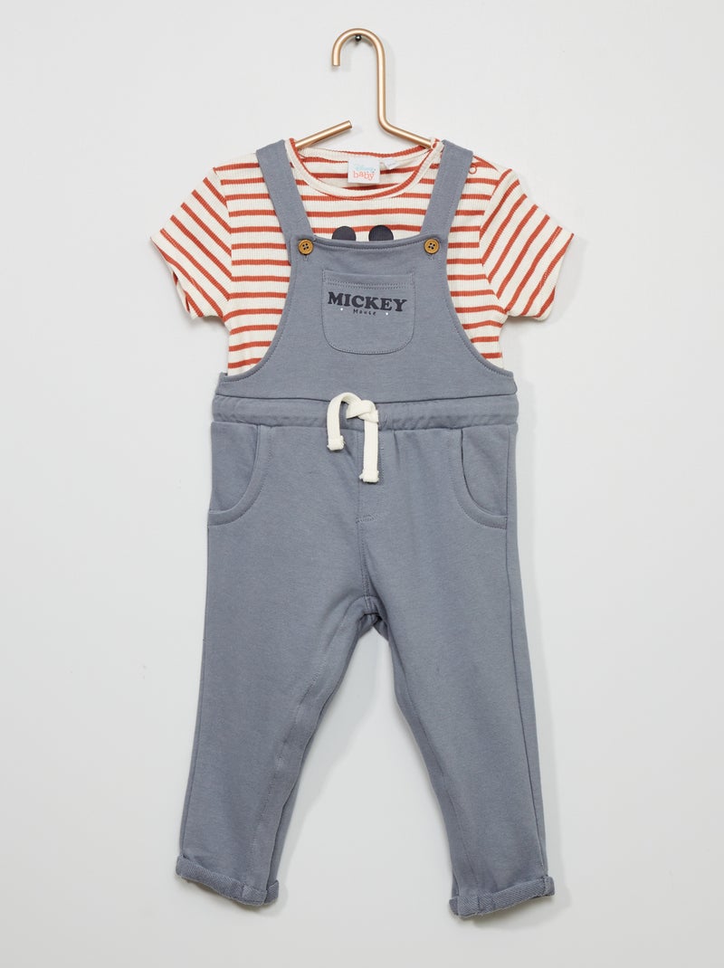 Conjunto t-shirt + jardineiras 'Disney' ROXO - Kiabi