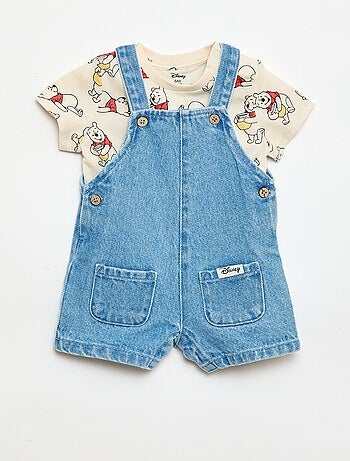 Conjunto t-shirt + jardineiras \'Mickey\' \'Disney\' - 2 peças