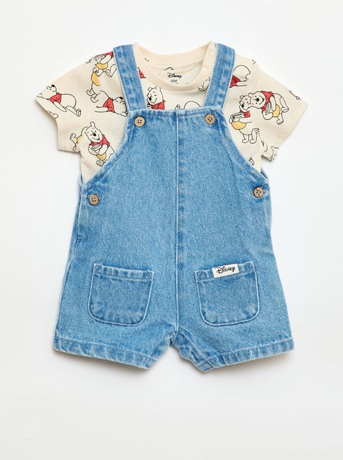 Conjunto t-shirt + jardineiras \'Mickey\' \'Disney\' - 2 peças - Kiabi