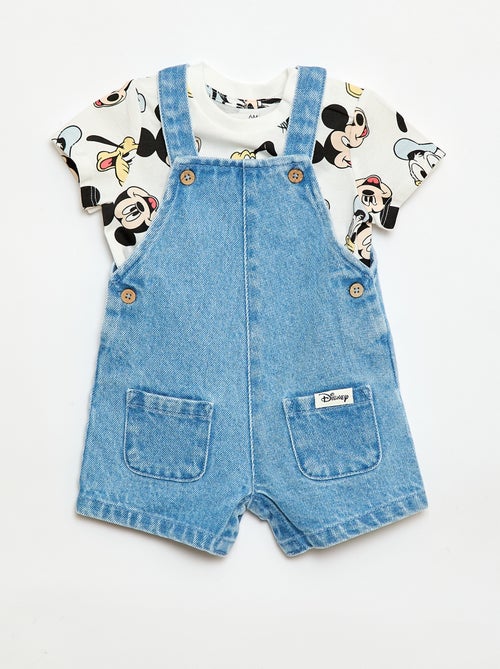 Conjunto t-shirt + jardineiras \'Mickey\' \'Disney\' - 2 peças - Kiabi