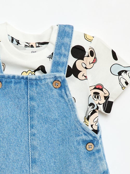 Conjunto t-shirt + jardineiras \'Mickey\' \'Disney\' - 2 peças - Kiabi