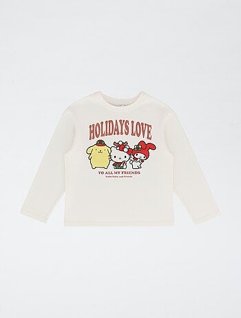 Conjunto t-shirt + legging flare \'Hello Kitty\' - 2 peças