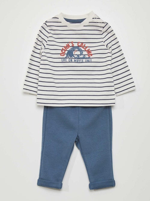 Conjunto t-shirt + leggings - 2 peças - Kiabi