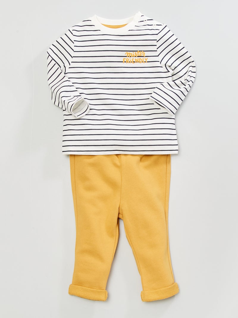 Conjunto t-shirt + leggings BRANCO - Kiabi