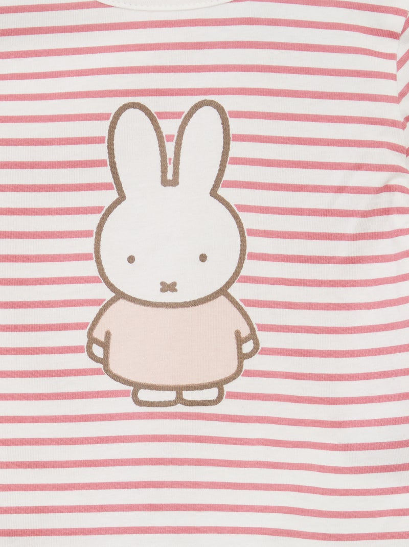 Conjunto t-shirt + leggings caneladas + bandolete 'Miffy' - 3 peças BRANCO - Kiabi