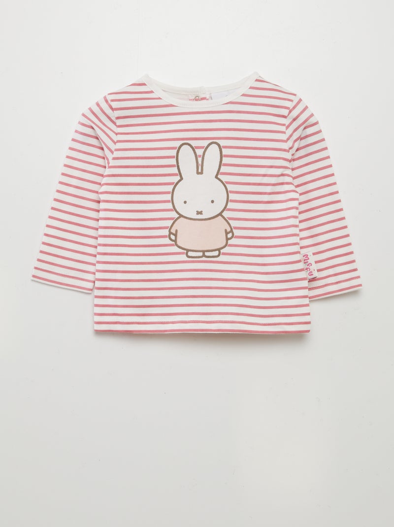 Conjunto t-shirt + leggings caneladas + bandolete 'Miffy' - 3 peças BRANCO - Kiabi