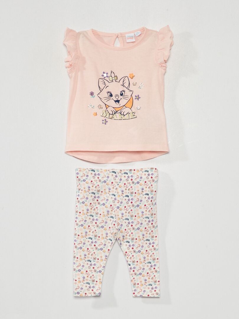 Conjunto t-shirt + leggings 'Disney' Rosa - Kiabi