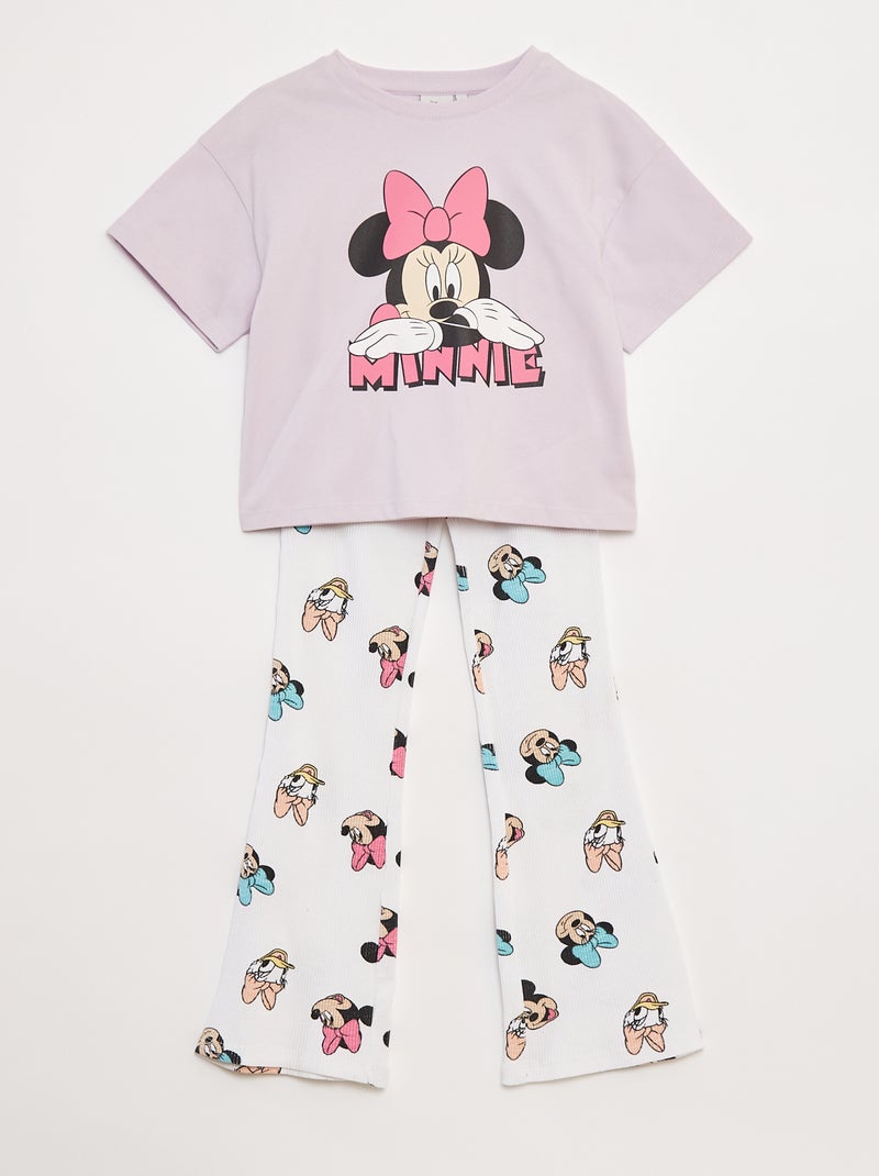 Conjunto t-shirt + leggings 'Minnie' 'Disney' Violeta - Kiabi