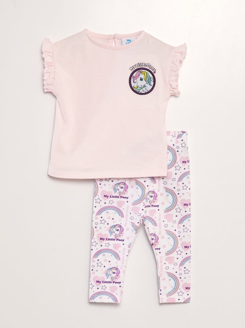 Conjunto t-shirt + leggings 'O Meu Pequeno Pónei' ROSA - Kiabi