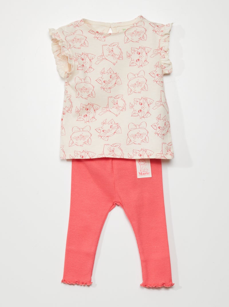 Conjunto t-shirt + leggings 'Os Aristogatos' BRANCO - Kiabi