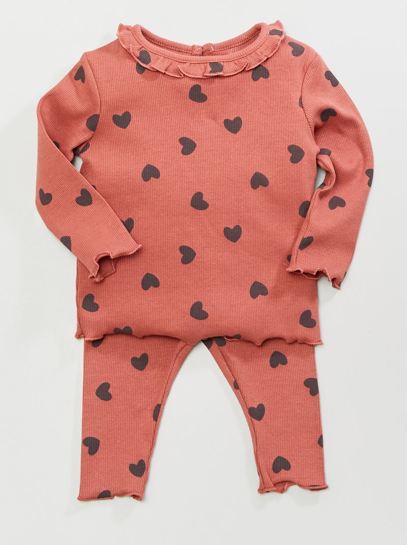 Conjunto t-shirt + leggings ROSA - Kiabi