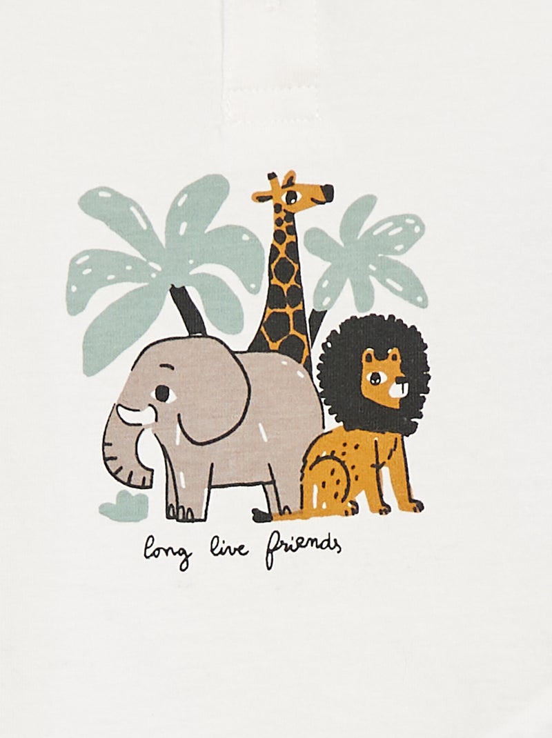 Conjunto t-shirt sem mangas + calções - 2 peças BRANCO - Kiabi