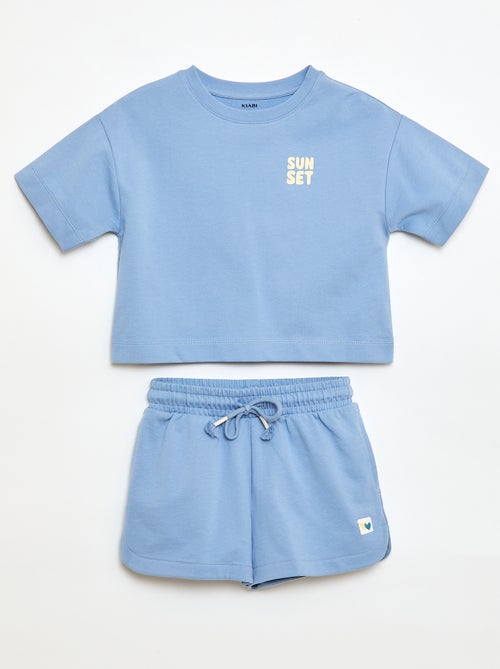 Conjunto T-shirt + Short - 2 peças - Kiabi