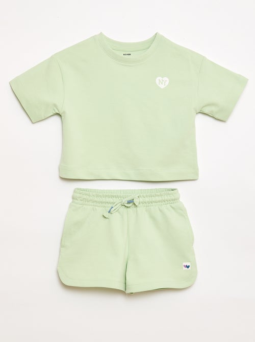 Conjunto T-shirt + Short - 2 peças - Kiabi