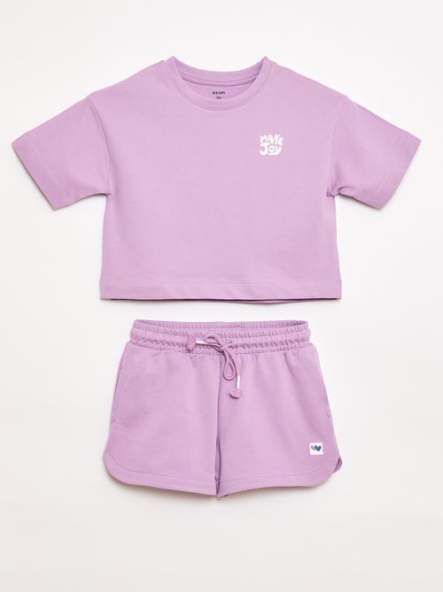 Conjunto T-shirt + Short - 2 peças - Kiabi