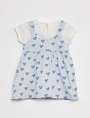 Conjunto t-shirt + vestido + bandolete - 3 peças