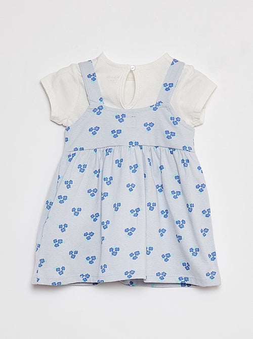 Conjunto t-shirt + vestido + bandolete - 3 peças - Kiabi