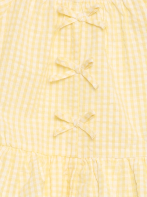 Conjunto top + calças com detalhes em algodão - Kiabi