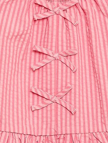 Conjunto top + calças com detalhes em algodão