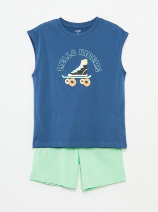 Conjunto top + calções  - 2 peças