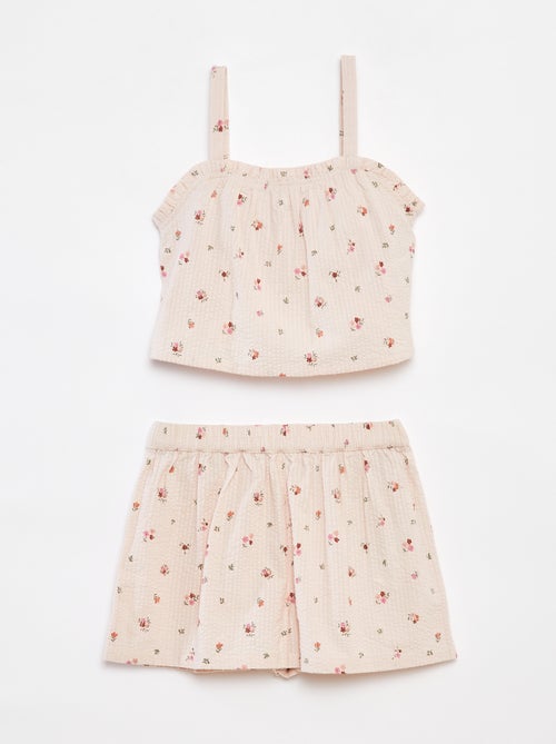 Conjunto top + calções - 2 peças - Kiabi
