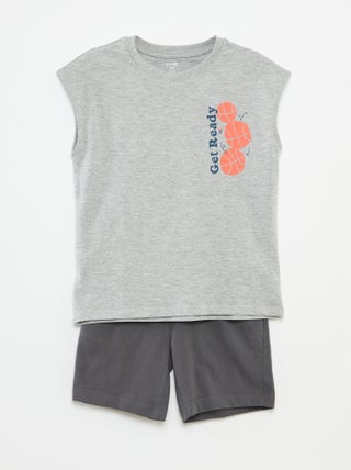 Conjunto top + calções  - 2 peças