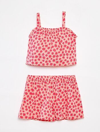 Conjunto top + calções - 2 peças