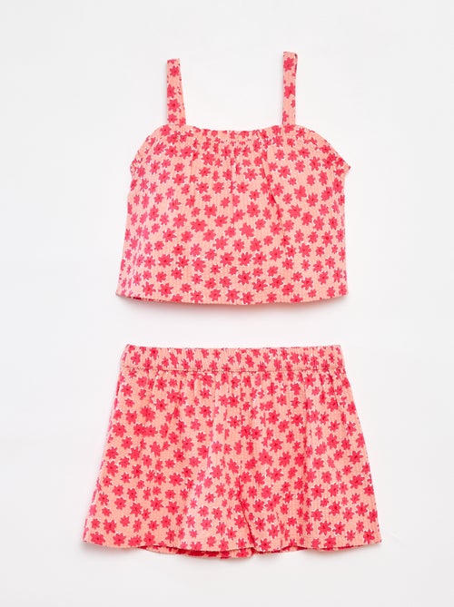 Conjunto top + calções - 2 peças - Kiabi