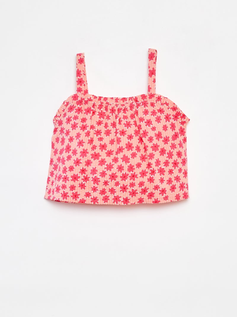 Conjunto top + calções - 2 peças Rosa - Kiabi