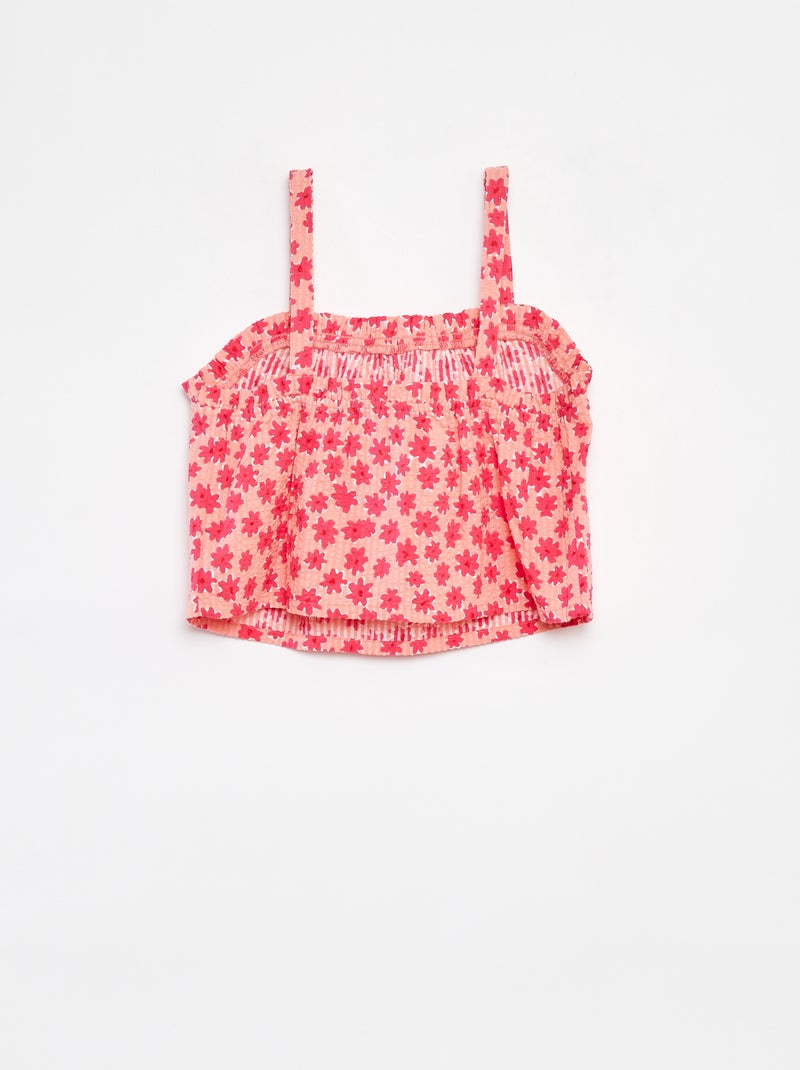 Conjunto top + calções - 2 peças Rosa - Kiabi