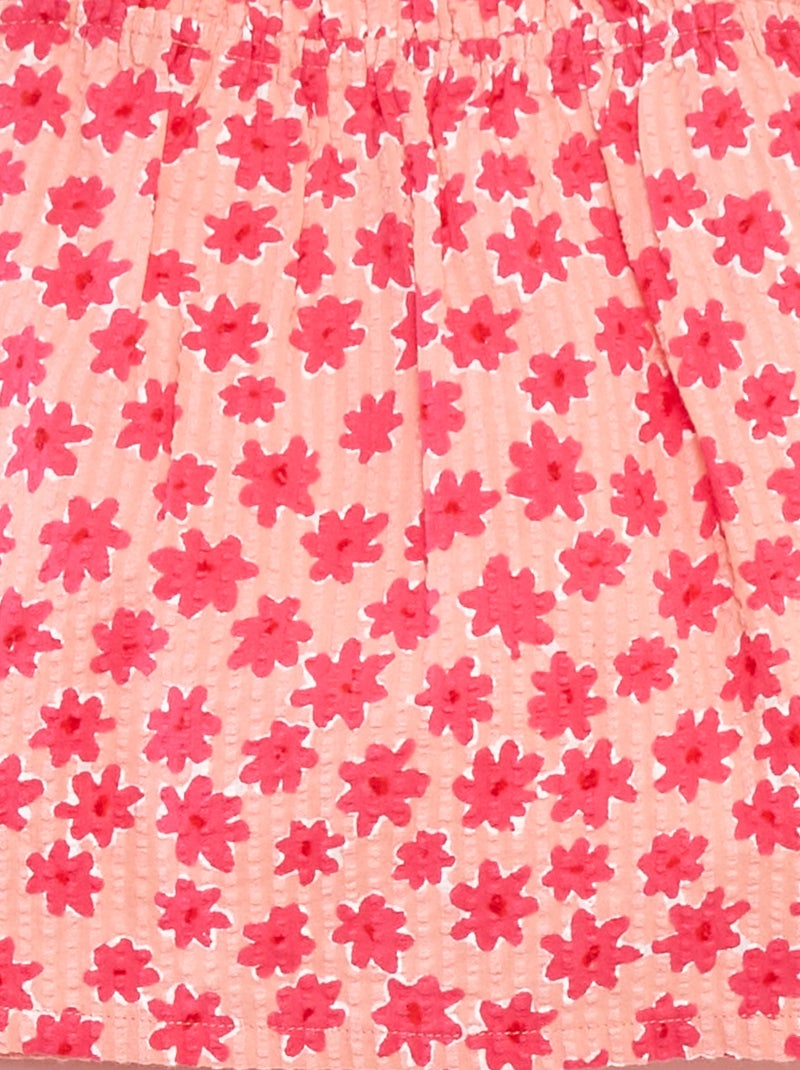 Conjunto top + calções - 2 peças Rosa - Kiabi