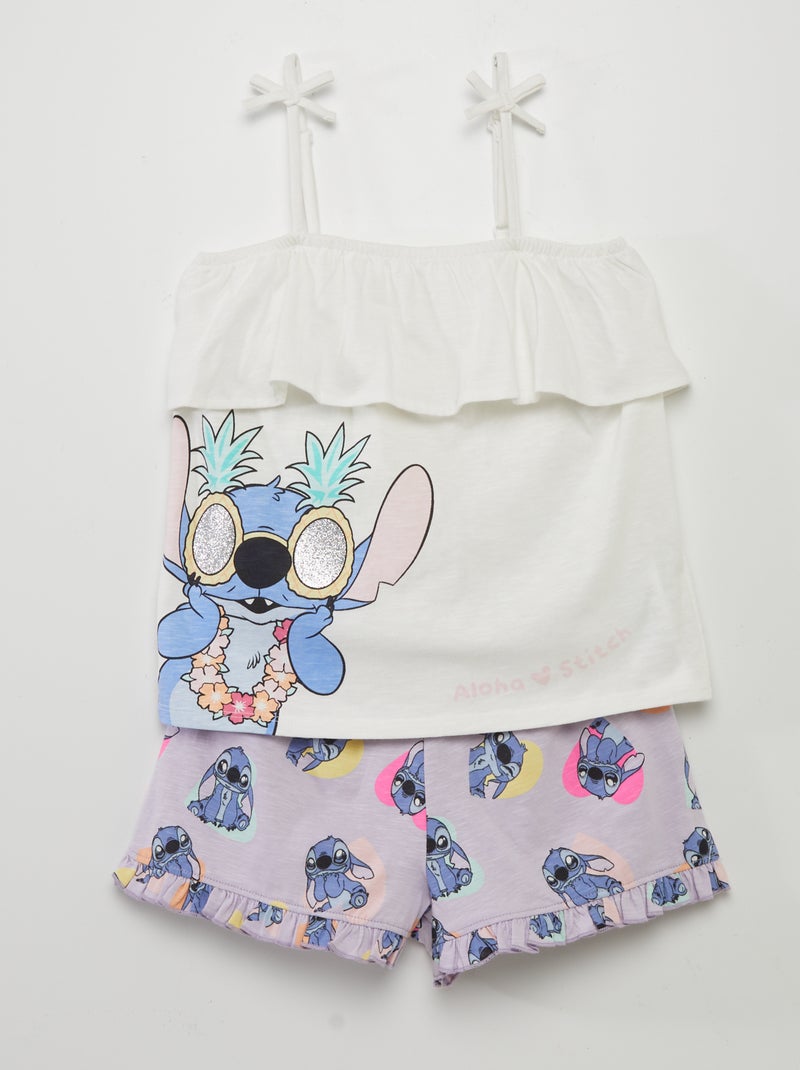 Conjunto top + calções 'Disney' BRANCO - Kiabi