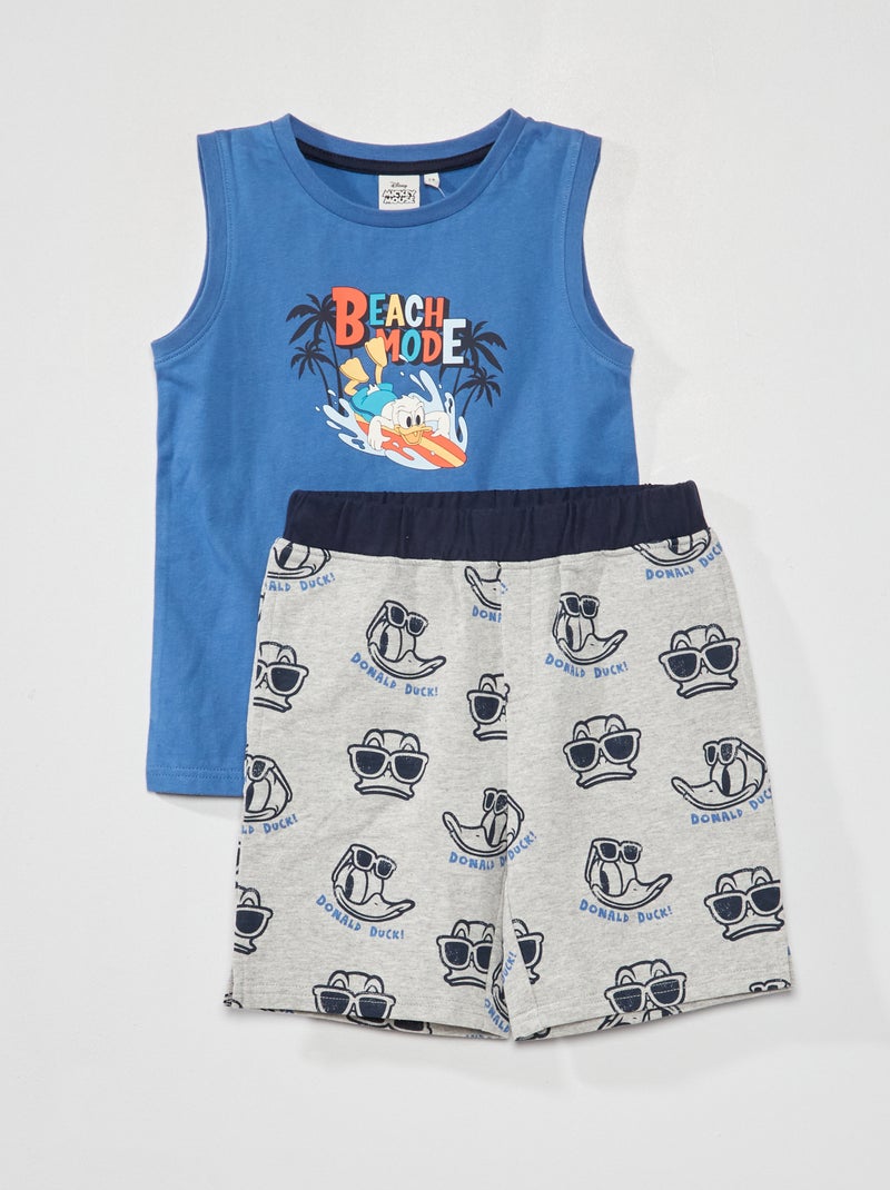 Conjunto top + calções 'Mickey' - 2 peças AZUL - Kiabi
