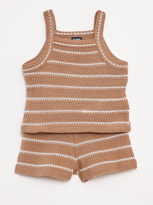 Conjunto top de alças + calções - 2 peças - Kiabi