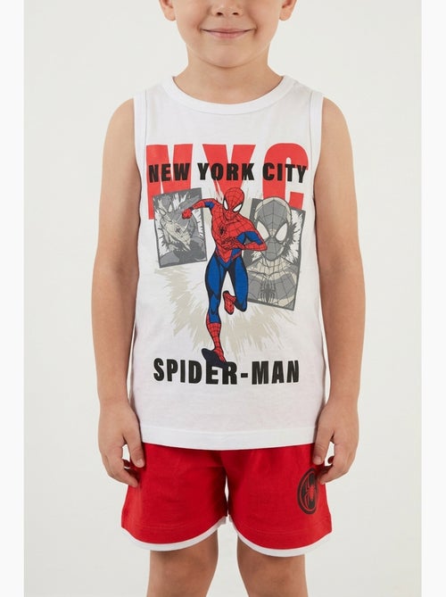 Conjunto top de alças + calções spiderman menino | licença oficial - Kiabi Conjunto top de alças + calções spiderman menino | licença oficial - Kiabi