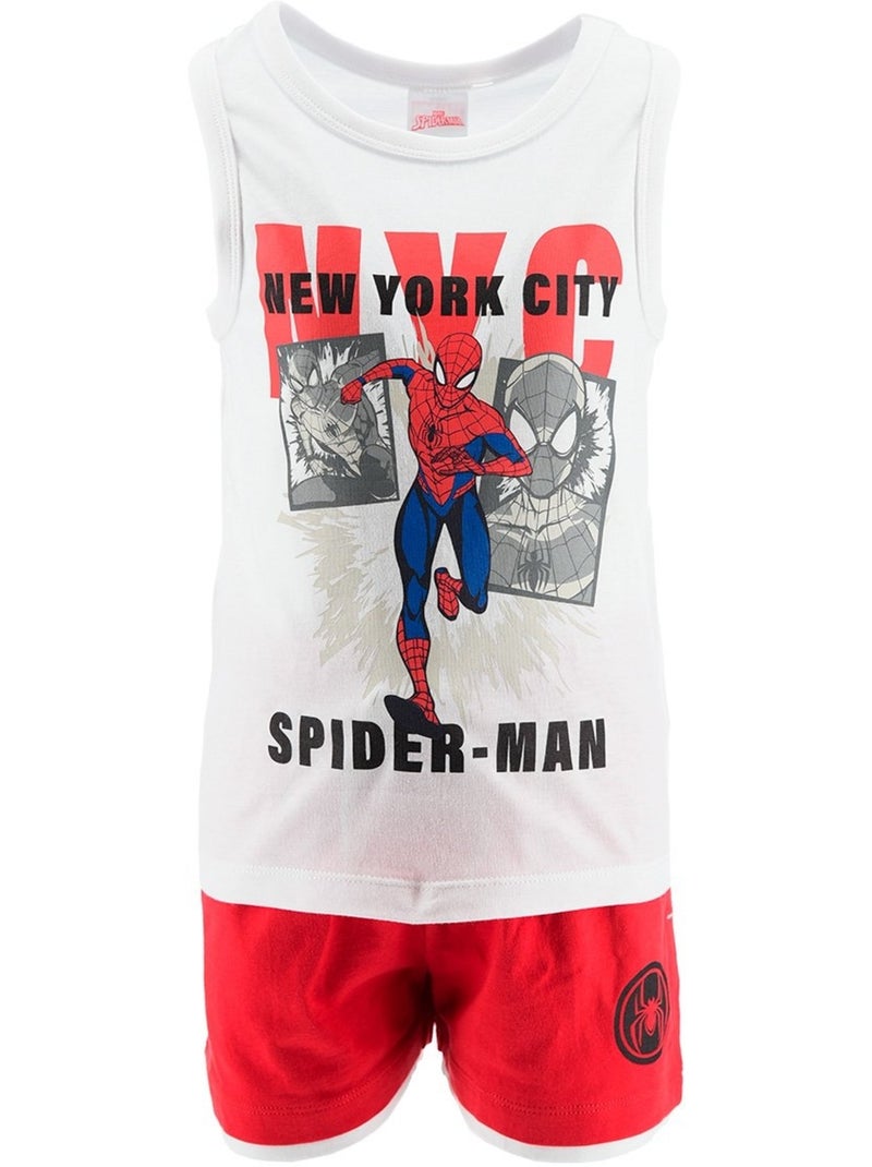 Conjunto top de alças + calções spiderman menino | licença oficial Branco - Kiabi