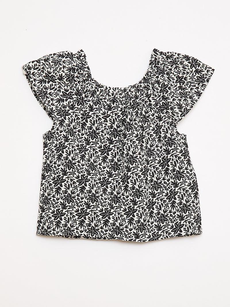 Conjunto top e saia canvas Preto - Kiabi