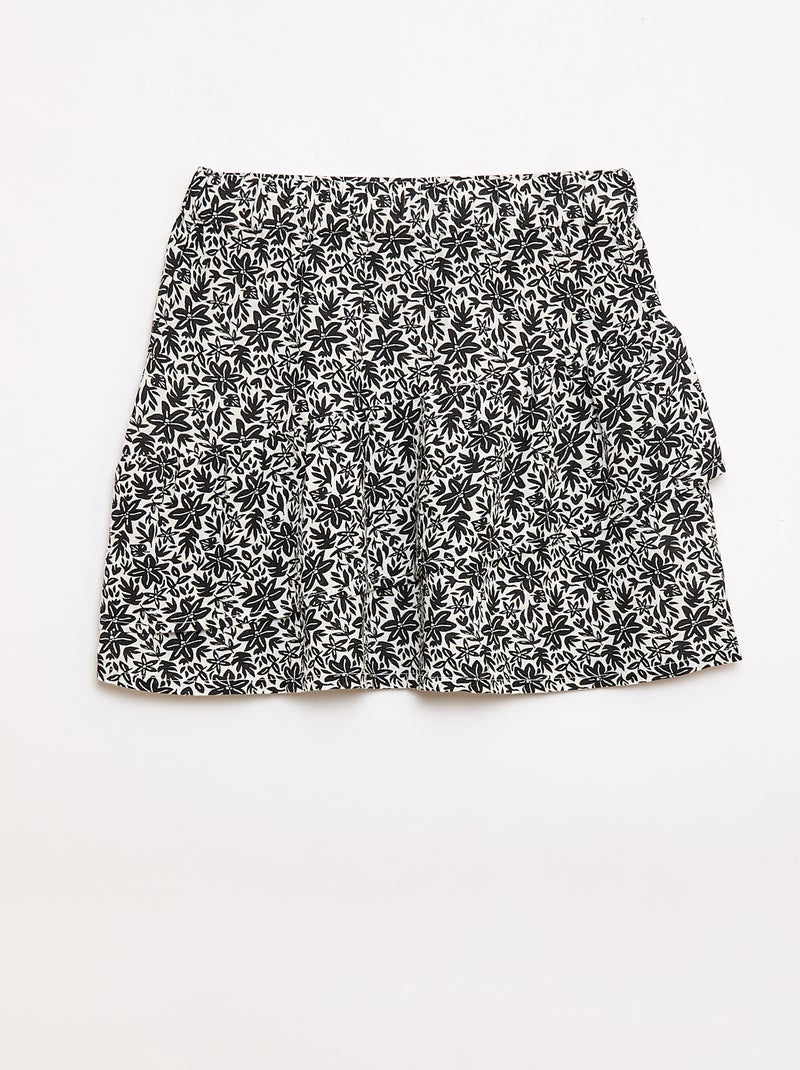 Conjunto top e saia canvas Preto - Kiabi