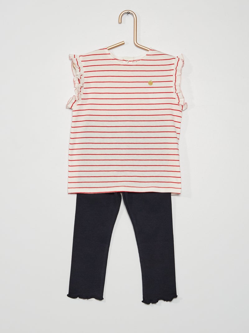 Conjunto top + leggings AZUL - Kiabi
