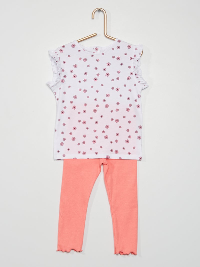 Conjunto top + leggings BRANCO - Kiabi