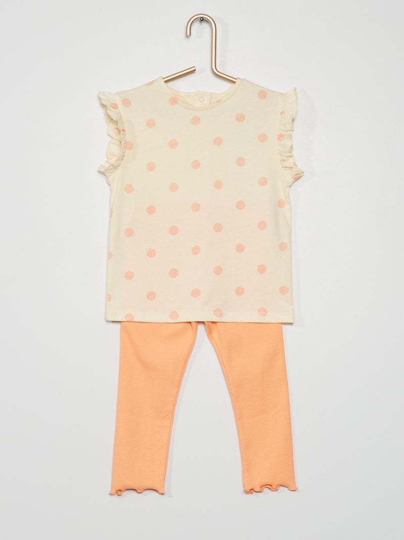 Conjunto top + leggings BRANCO - Kiabi