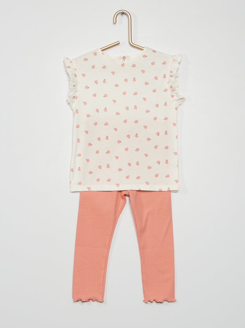 Conjunto top + leggings BRANCO - Kiabi