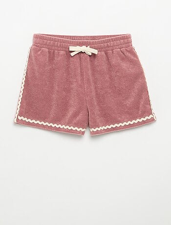 Conjunto top sem mangas + calções de felpo - 2 peças