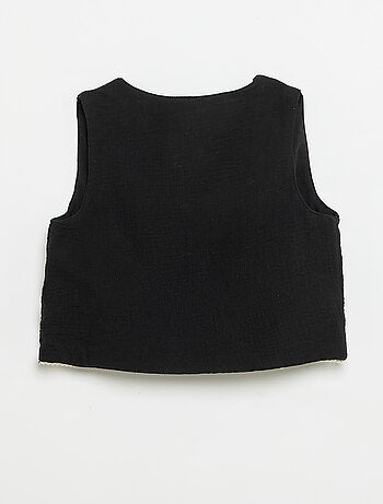 Conjunto top sem mangas + Colete