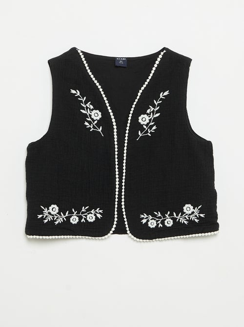 Conjunto top sem mangas + Colete - Kiabi